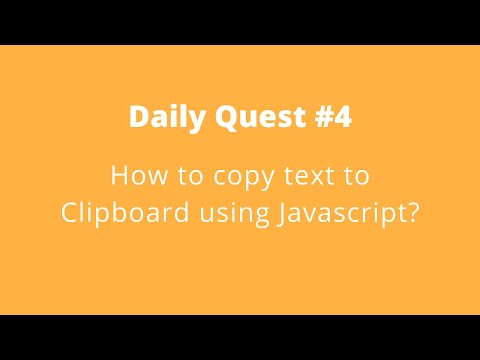 Daily Quest #4 | Code With Marish 😎| How to copy text to Clipboard using Javascript?