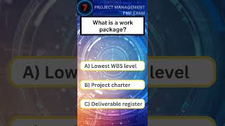 PMP Exam Quiz: What is a work package?