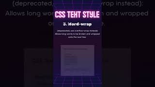 CSS Text Style #css