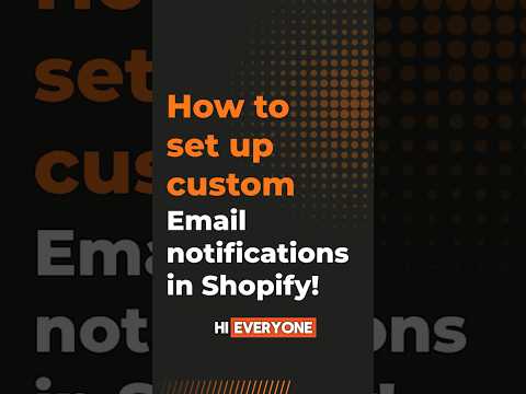 How to Set Up Custom Email Notifications in Shopify #shopifytips #shopifyforbeginners #shopify2025