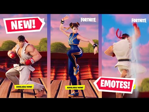 Fortnite X Street Fighter *OFFICIAL* Chun-Li and Ryu EMOTE SHOWCASE (HD)