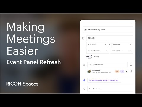 Event Panel Refresh | RICOH Spaces
