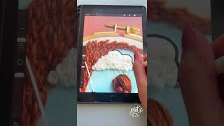 A glimpse of the pattern writing process🪡✨ #embroidery #procreate