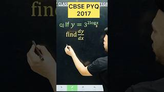 CBSE 2026 Differentiation PYQ 2017  Maths  Class 12 Maths #cbse2026 #maths #cbseboard #cbseclass12