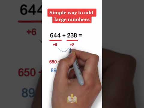 Easy way to add large numbers 📖✏️ #maths #maththricks #mathstrick #studytips #studyhacks #shorts