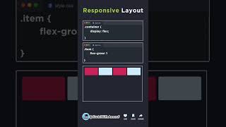 CSS Flex Responsive Layout. #css3 #responsivenavbar #shortsvideo #shorts #html #flexbox #layout