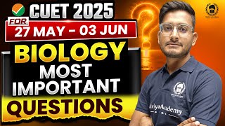 CUET 2025 Biology Most Important Questions for 27 May - 03 June | Neeraj Sir