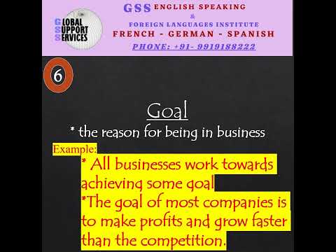 Business Vocabulary || Goal