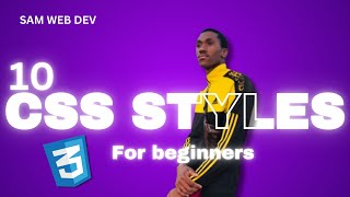 10 Css styles for beginners