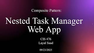 Composite Pattern-CIS 476 Individual Presentation
