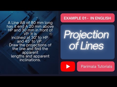 Projection of Straight Lines_ Example 01_ Engineering Drawing