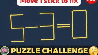 Can You Solve This? 🧠 Matchstick Puzzle Challenge!