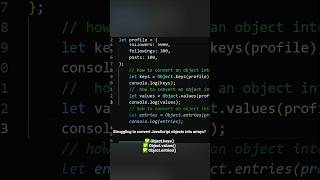 This JavaScript Method Changes Objects to Arrays 😱 #shorts #coding #codingagame #codingasmr