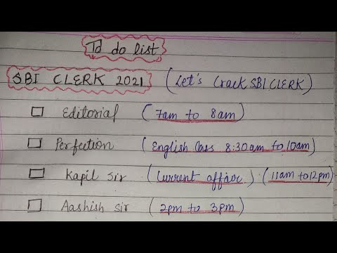 To Do List For Sbi Clerk 2021 ||#Sbi Clerk 2021 |Follow It To Clear Sbi Clerk 2021✌️😄|#shorts📚📘😄