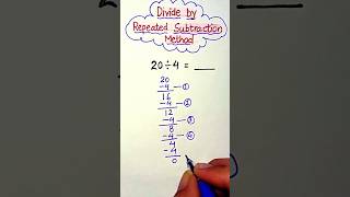 Division by repeated subtraction method #divisiontricks #maths  #division #mathshorts #mathstricks