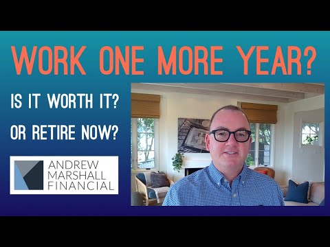 How Much Does Working 1 More Year Improve Retirement Safety?