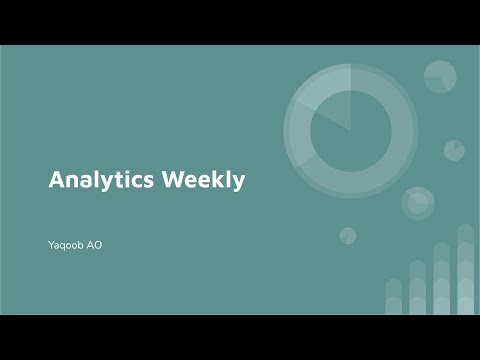 Analytics Weekly - Week 1 Introduction To Data Science (Introduction to Data Analytics)