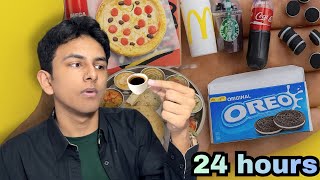 Mini Food Challenge for 24 Hours 😱