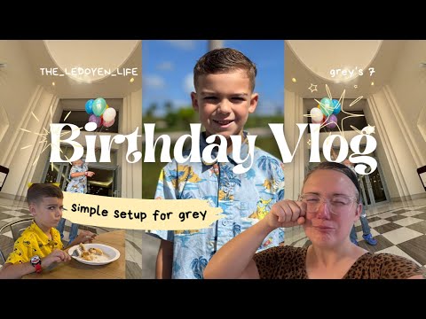 Wait until Grey sees his 7th birthday setup!
