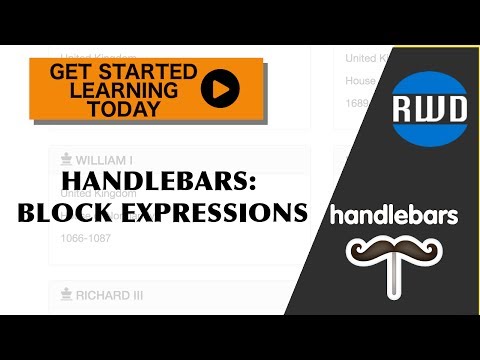 Handlebars: How to Build Template Based Websites - Getting Started with Block Expressions