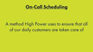On Call Scheduling BB Bill