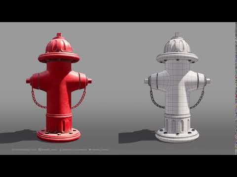 Hydrant 360 + wire | 3D Model