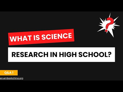 What is science research in high school?