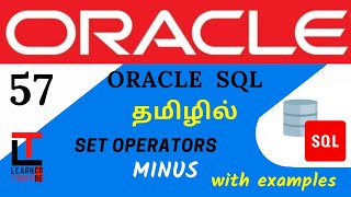 MINUS - SET OPERATOR with example | Oracle SQL tutorial in TAMIL@learncodetodaytamil