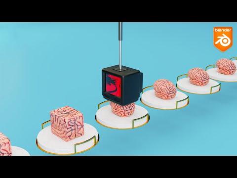 TV's brain shapes it  ( Blender 3d )