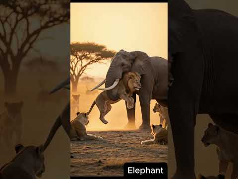 Elephant vs Lion – The Untold Battle of the Jungle #animalkingdom #junglelife #animalfight