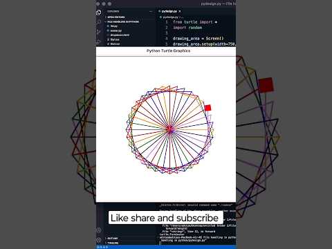 Python Programming: Can you draw this amazing design in python? #coding #python #programming