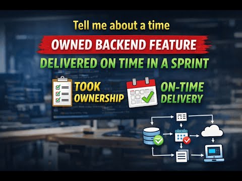 Tell Me About a Time You Took Ownership  | Backend Developer Interview (Sprint Example)