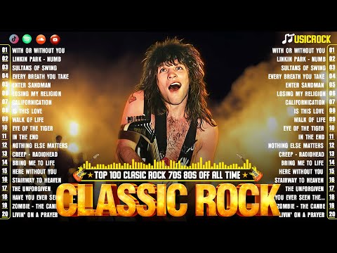 Nirvana, Led Zeppelin, Bon Jovi, Aerosmith, U2, ACDC - Classic Rock Songs 70s 80s 90s Full Album