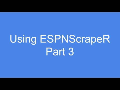 ESPNScrapeR- video 3