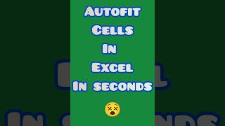 Autofit cells in Excel 😲 #excelautomationtutorial #exceltricks #exceltips #excelexperts
