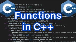 Functions in CPP