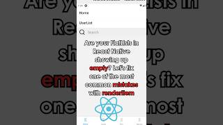 React Native FlatList Common Mistake with renderItem