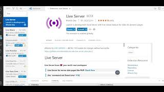 Visual Studio Code Installation (Open Live Server Extension)