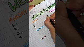 Make a weekly planner in your diary/journal #bujo #ideas #shorts