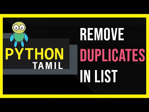 Python List Manipulation: Removing Duplicate Elements | Python | Tamil