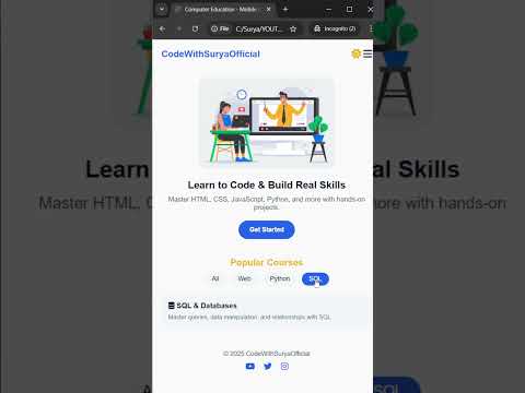 online course landing page #landingpage #coding #viral #shots #song #webdesign #wow #viralshort #wow