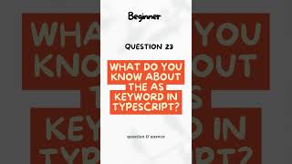 What Do You Know About the as Keyword in TypeScript? #shorts #ytshorts #codewithchitra