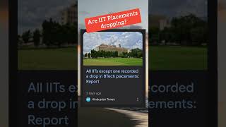 Why are #iit #placement numbers dropping? 📉 #iitjee #iitbombay #iitkharagpur