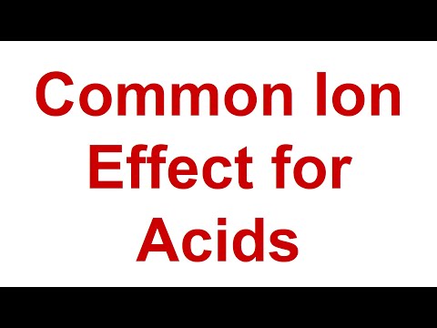 Solving Common Ion Effect Problems for Acids