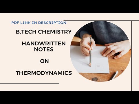 Thermodynamics|B.Tech Chemistry Handwritten Notes|