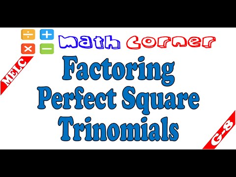 Factoring Perfect Square Trinomials | Grade 8 | MELC