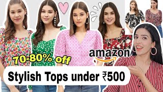 Amazon Tops Haul under 500 | Summer floral tops #amazonfinds #amazon #amazonhaul