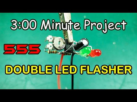 3-MINUTE PROJECT | 555 Double Led Flasher