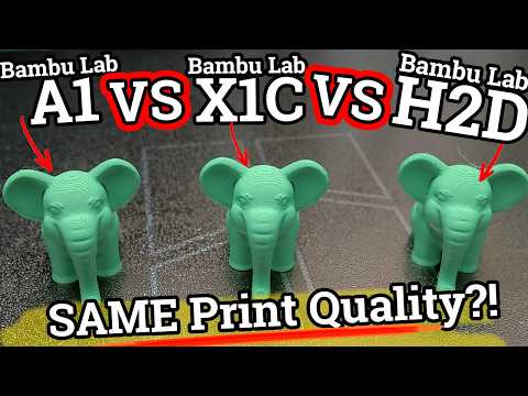 [Bambu Lab H2D VS Bambu Lab A1 & X1C] SURPRISING RESULTS! 😳😱 Print Comparison & First Impressions!