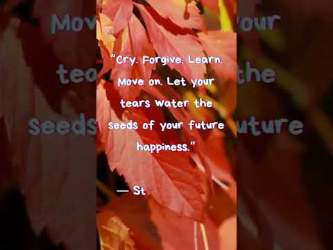 Let it waters the seeds of your future happiness